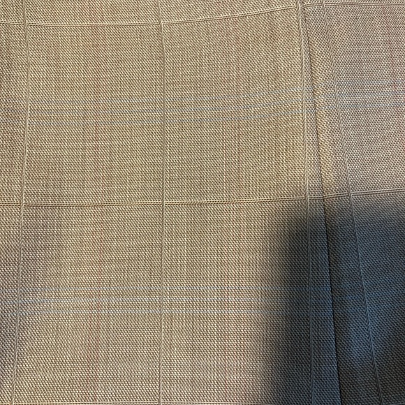 Zanella SHORT Elegant Pleated Tan plaid Pleated Trousers 34X26 - Picture 12 of 13